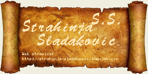 Strahinja Sladaković vizit kartica